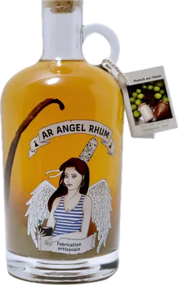 Bouteille de spiritueux : Citron Vert – Vanille de Madagascar – Miel de la marque Ar Angel Rhum