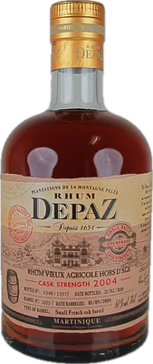 Bouteille de spiritueux : Cask Strength de la marque Depaz