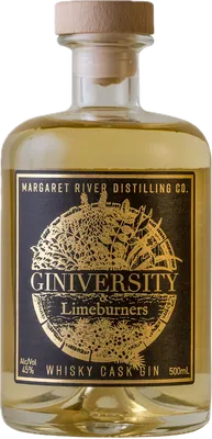 Bouteille de spiritueux : Giniversity X Limeburners Whisky Cask Gin de la marque Giniversity