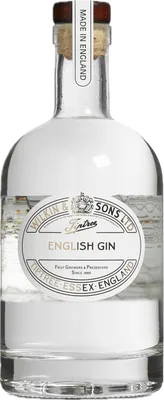 Bouteille de spiritueux : English Gin de la marque Tiptree