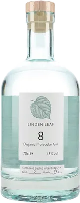 Bouteille de spiritueux : 8 Organic Molecular Gin de la marque Linden Leaf