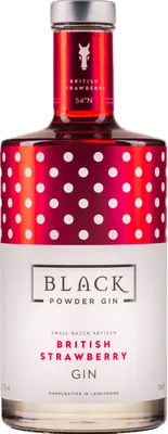 Bouteille de spiritueux : British Strawberry Gin de la marque Black Powder
