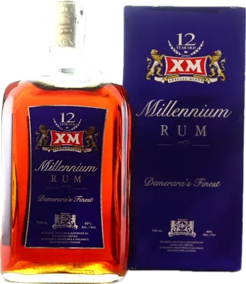Bouteille de spiritueux : Millennium Rum 12 Years de la marque XM
