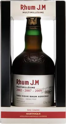 Bouteille de spiritueux : Multimillésime 2002 2007 2009 de la marque Rhum J.M