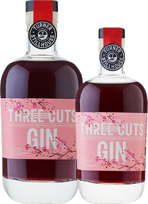Bouteille de spiritueux : Cherry Blossom Gin de la marque Three Cuts Gin