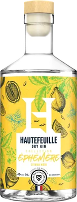 Bouteille de spiritueux : Ephémère Citron Noir de la marque Hautefeuille