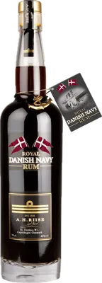 Bouteille de spiritueux : Royal Danish Navy Rum de la marque A.H. Riise