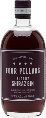 Bouteille de spiritueux : Bloody Shiraz Gin de la marque Four Pillars
