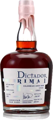 Bouteille de spiritueux : Rima I American Oak Cask 1997 44% de la marque Dictador