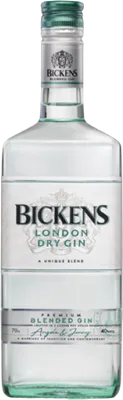 Bouteille de spiritueux : London Dry Gin de la marque Bickens