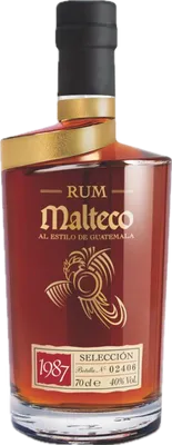 Bouteille de spiritueux : Malteco Seleccion 1987 de la marque Bodegas de America S.A