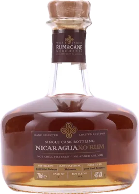 Bouteille de spiritueux : Nicaragua XO Rum de la marque Rum & Cane