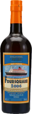 Bouteille de spiritueux : Foursquare 2006 de la marque Transcontinental Rum Line