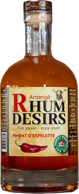 Bouteille de spiritueux : Piment d'Espelette de la marque Rhum Désirs