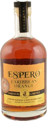 Bouteille de spiritueux : Liqueur Creole Caribbean Orange de la marque Ron Espero