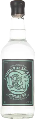 Bouteille de spiritueux : Experimental Batch No. 1 de la marque The Thompson Brothers Highland Gin