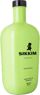 Bouteille de spiritueux : Greenery de la marque Sikkim Gin