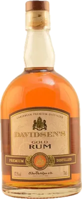 Bouteille de spiritueux : Gold Rum de la marque Davidsen's