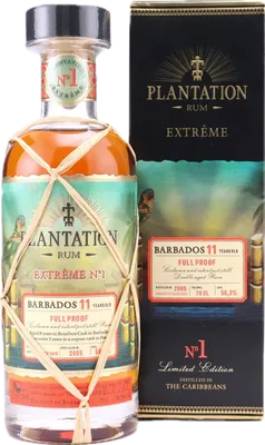 Bouteille de spiritueux : Extreme N°1 Barbados 11 Years Old The Nectar de la marque Plantation