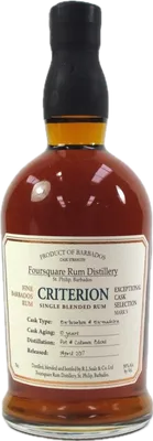 Bouteille de spiritueux : Exceptional Cask Selection V Criterion de la marque Foursquare