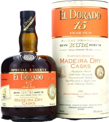 Bouteille de spiritueux : Madeira Dry Casks Finish de la marque Demerara Distillers Ltd