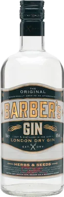 Bouteille de spiritueux : London Dry Gin de la marque Barber's