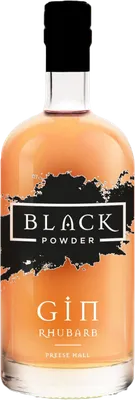 Bouteille de spiritueux : Rhubarb Gin de la marque Black Powder