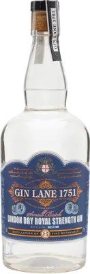 Bouteille de spiritueux : London Dry Royal Strength Gin de la marque Gin Lane 1751