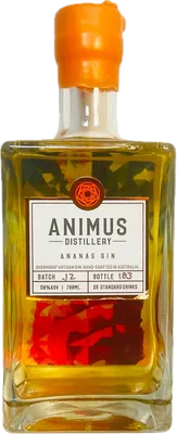 Bouteille de spiritueux : Ananas Gin de la marque Animus