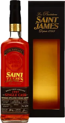 Bouteille de spiritueux : Single Cask de la marque Saint James