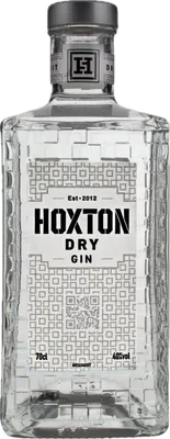 Bouteille de spiritueux : Dry Gin de la marque Hoxton