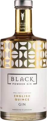 Bouteille de spiritueux : English Quince Gin de la marque Black Powder