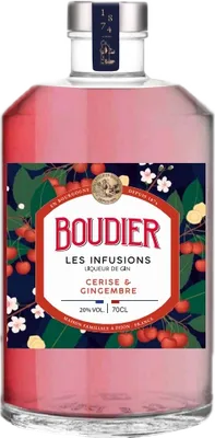 Bouteille de spiritueux : Gin Infusion - Cerise & Gingembre de la marque Gabriel Boudier