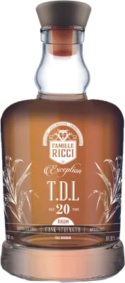 Bouteille de spiritueux : Exception TDL 20 ans de la marque Famille Ricci