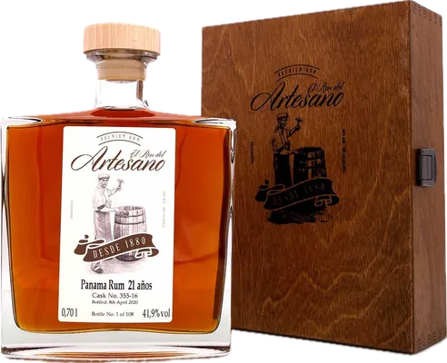 Bouteille de spiritueux : Panama Rum 21 Años de la marque El Ron del Artesano