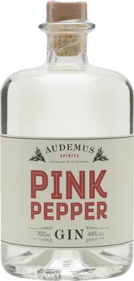 Bouteille de spiritueux : Pink Pepper Gin de la marque Audemus