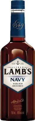 Bouteille de spiritueux : Navy Dark Rum de la marque Alfred Lamb's