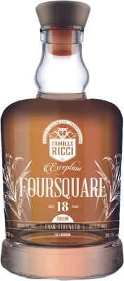 Bouteille de spiritueux : Exception Foursquare 18 ans de la marque Famille Ricci