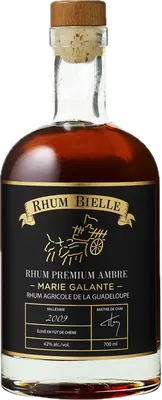 Bouteille de spiritueux : Rhum Premium Ambre de la marque Bielle