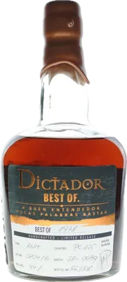 Bouteille de spiritueux : Best Of 1978 44% de la marque Dictador