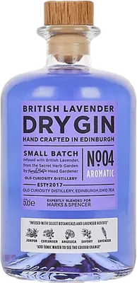 Bouteille de spiritueux : British Lavender Dry Gin - No. 04 Aromatic de la marque Marks & Spencer