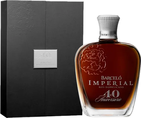 Bouteille de spiritueux : Imperial Premium Blend 40 anniversario de la marque Alcoholes Finos Dominicanos