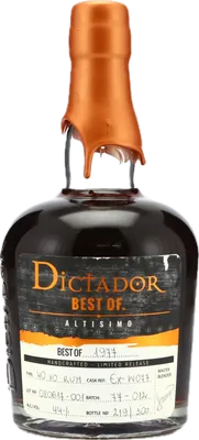 Bouteille de spiritueux : Best Of 1977 Altisimo 44% 40 Years de la marque Dictador
