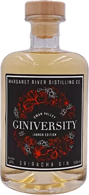 Bouteille de spiritueux : Sriracha Gin de la marque Giniversity