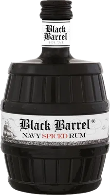 Bouteille de spiritueux : Black Barrel Navy Spiced Rum de la marque A.H. Riise