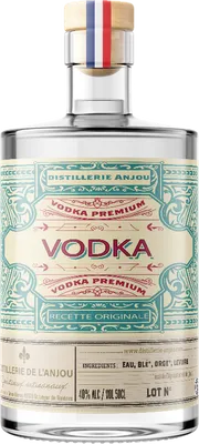 Bouteille de spiritueux : Vodka de la marque Distillerie de l'Anjou