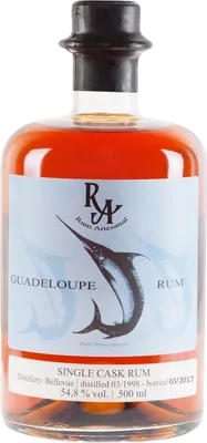 Bouteille de spiritueux : Guadeloupe Rum de la marque Rum Artesanal