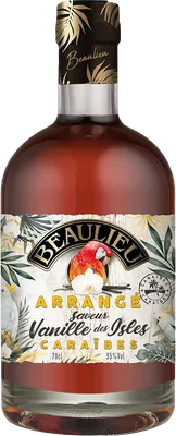 Bouteille de spiritueux : Arrangé Saveur Vanille des Îles de la marque Beaulieu