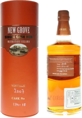 Bouteille de spiritueux : Single Cask Rum de la marque New Grove