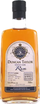 Bouteille de spiritueux : Single Cask Rum 1997 Aged 18 Years (Uitvlugt Distillery) de la marque Duncan Taylor